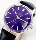 OMEGA GENEVE AUTOMATIC DATE 1660163  CAL1012 PURPLE DIAL MEN'S WATCH