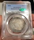 1806 Draped Bust Half Dollar graded F12 by PCGS CAC Pointed 6 No Stem Original