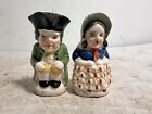 Vintage Man and Woman Colonial Salt and Pepper Shakers