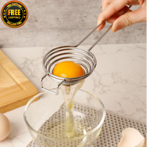 1PC Stainless Steel Egg Separator - Yolk & White Sifting Filter Kitchen Tools