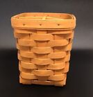 Longaberger Small Spoon Basket with Wooden Divider, 1990, 6.25