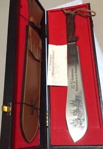 Vintage AITOR Commemorative Machete Dagger Knife Original Case Spain Sheath COA