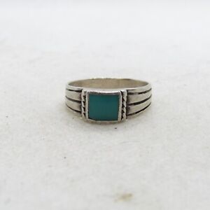 Old Pawn Sterling Silver 925 Collection Turquoise Ring Size 8 K3658