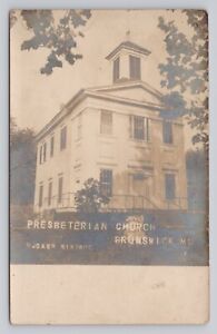 New ListingPresbyterian Church in Brunswick Missouri Real Photo RPPC c1908