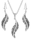 Montana Silversmiths Women's All About The Curve Feather Necklace And Earrings