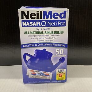 Neilmed Nasaflo Neti Pot Nasal Rinse Device Allergy & Sinus Relief - EXP READ