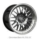 New ListingXXR Wheels Rim 531 16x8 4x100/4x114.3 ET20 73.1CB Chromium Black / ML