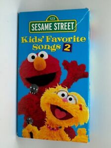 Sesame Street Kids’ Favorite Songs 2 VHS VCR Home Video Tape Elmo A