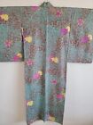 Antique Japanese Silk KIMONO Robe ,Gown, Dressing,Lingerie, Nightwear,カ