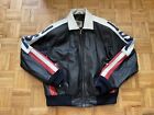 United States Of America USA Leather Vintage Full Zip Jacket Phase 2 Rare