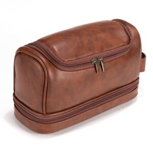 PU Leather Toiletry Bag, Travel Toiletry Bag For Men, Men's Toiletry Bag