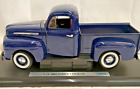 1951 Ford F1 Pickup 1:18 Metal Die Cast Welly Blue