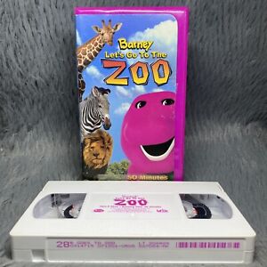 Barney Let's Go To The Zoo VHS 2001 Movie Tape Children's Purple Dinosaur Kid’s
