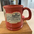 Deneen Pottery Mug Orange Glaze Eureka Springs, Arkansas The HeartStone Inn Cup