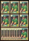 Lot of 18: 1987 Topps JOSE CANSECO Rookie Cards #620 ~ NM-NM/MT ~ A's