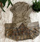 Burberry Vintage Trench Coat Nova Check Ladies Outerwear 2 Pcs, Wool Lined XL