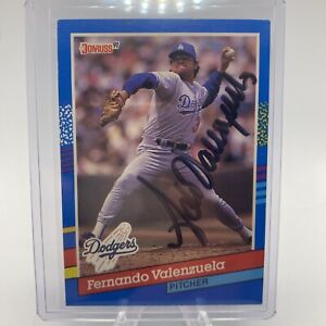 New Listing1991 Donruss Fernando Valenzuela #127 Los Angeles Dodgers Baseball Card auto