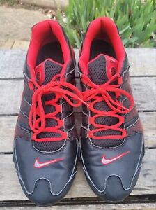 Nike Shox NZ EU Black With Red Spray Mens Shoes Size 11.5
