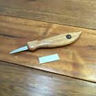 Detail Taper Wood Custom Carving Knife USA Short Blade Branded T C