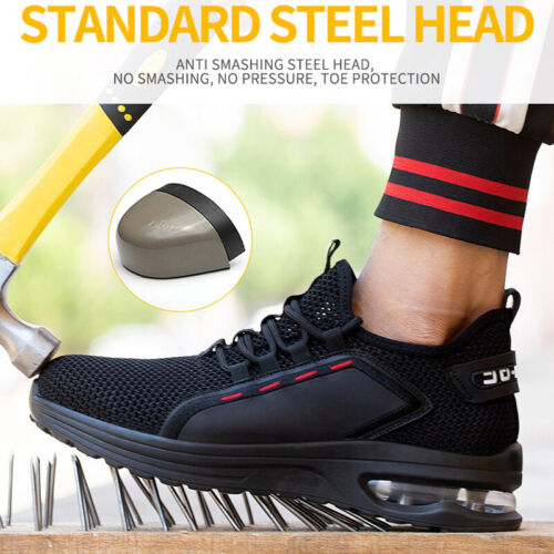 Mens Indestructible Safety Shoes Steel Toe Cap Work Boots LightWeight Sneakers