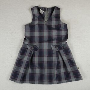 DENNIS Uniform Dress Girls Size H8 Plus Style Navy Blue/Gray