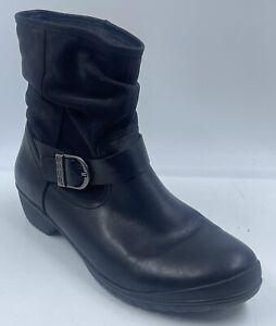 Bogs Cassie Low Women's Boots 8.5 Black Leather Waterproof Ankle Boots 78418-001