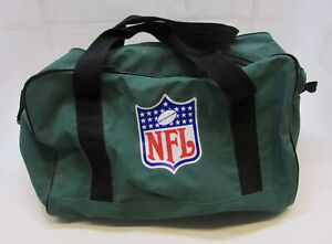 Vintage NFL Green Nylon Canvas 10x10x16 Duffle Bag National Car Rental FREE S/H