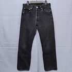 Vintage Levis 501 Jeans Mens 31x30* Y2K Grunge 90s Black Made in USA (Tag 33x30)