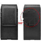 Cell Phone Holster Pouch Leather Wallet Case with Swivel Belt Clip for Samsung