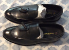 Samuel Windsor Men’s 8.5 Black Leather Slip On Tassel Loafers Dress Shoes NEW!
