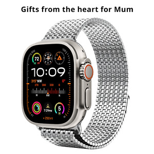 Mother's Day Gift For Apple Watch Ultra Milanese Loop Band iWatch Strap 49mm