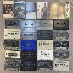 Lot Of 26 1980’s & 90’s Rock Pop Rock & More Cassette Tapes Loose