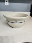 Roseville Ohio USA Friendship Pottery Blue Floral Band 2 Qt Mixing Bowl 8
