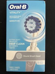 Oral-B Vitality Sensitive Electric Rechargeable Toothbrush Kit w/ 2  Heads, New