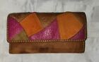 Fossil Long Live Vintage 1954 Leather Patchwork Trifold Ladies Wallet