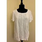 Chico's White The Ultimate Tee with Front Hip Pockets - Sz 2 (Large/12)