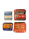 Antique Household Medical Products - Vintage Lot Tins & Boxes