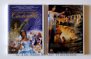 Live Action TV Versions Disney Classics Cinderella AND Geppetto Pinocchio on DVD