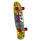 Powell Peralta Skateboard Complete Cruiser Mini Skull and Sword Yellow/Blue 8.0