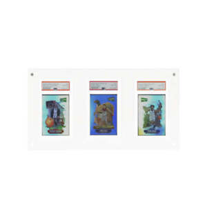 Ultra Premium Acrylic 3 PSA Card Display Frame With Wall Mounts Invincible Cards
