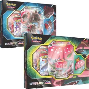 Pokémon TCG Blastoise and Venusaur VMAX Battle Box Set / Sealed