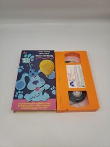 New ListingBlue's Clues: Blue's Birthday VHS 1998 Blues Nick Jr Nickelodeon Orange - TESTED