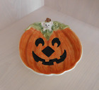 New ListingVintage Halloween Jack O Lantern Pumpkin Candy Dish ~ Preowned EUC