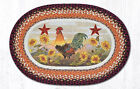 Braided Rug 20 x 30 inch Morning Rooster Country Primitive Decor Earth Rugs