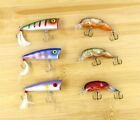(6) Fishing Lure Lot Rebel Pop-R Topwater Poppers & Wee-Craw Bulk Brand New