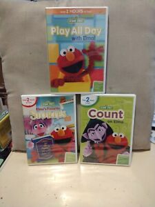 New Listing3 SESAME STREET Play ALL DAY with ELMO Elmo's Favorite Stories & Count On Elmo