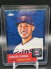 New Listing2022 Topps Chrome Platinum Carlos Correa Blue Toile Refractor /199 #256 Twins