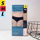 New!! Calvin Klein Womens 4 Pack Hipster Invisible Panty Black Navy Beige Pink