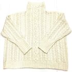Ralph Lauren Women Turtleneck Sweater Cable Knit  Cream