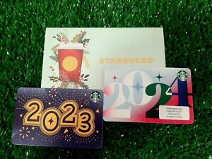 Starbucks Christmas and Happy New Year 2023-2024 Cards Thailand